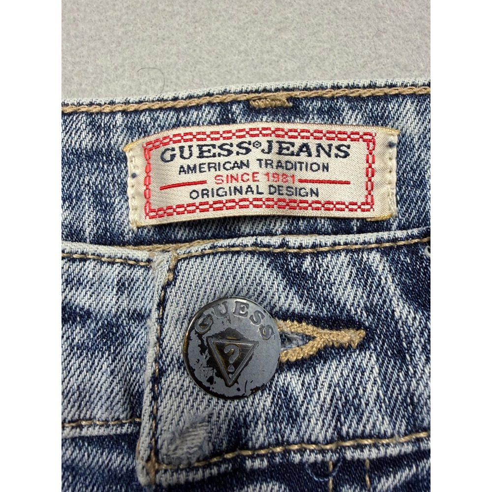 Guess Jeans Women 26 Straight Leg Patchwork Raw Hem Vintage Style W71AC4R2190 - Picture 5 of 13